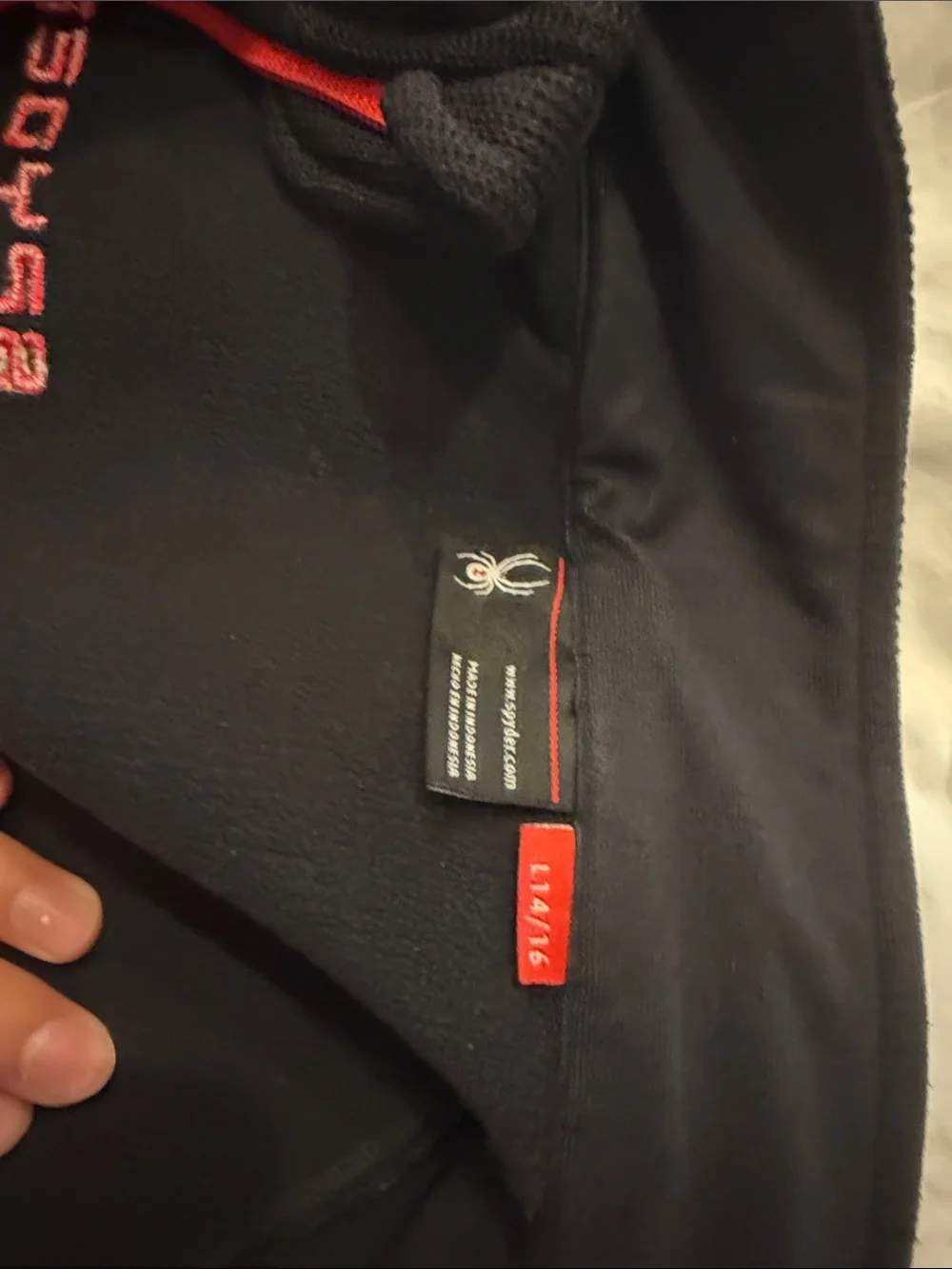 Spyder Black Bomber Jacket with Red Accents